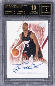 2003-04 "Ultimate Collection" #131 Dwyane Wade Signed Rookie Card (#229/250) – BGS PRISTINE 10/Black Label 10/Auto 10